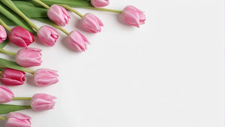 Pink Tulip Aerial Close upの素材