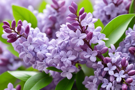 Close up of purple lilac flowersの素材