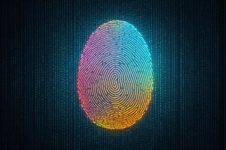 Color fingerprint data background materialの素材