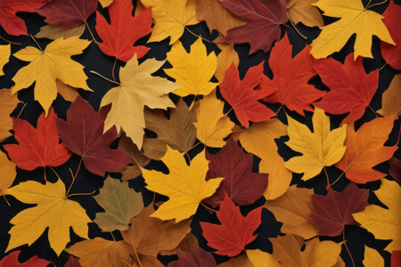 Colorful autumn leaf backgroundの素材