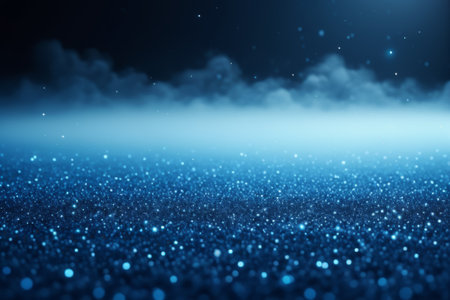 Blue particle background abstract light and shadow materialの素材