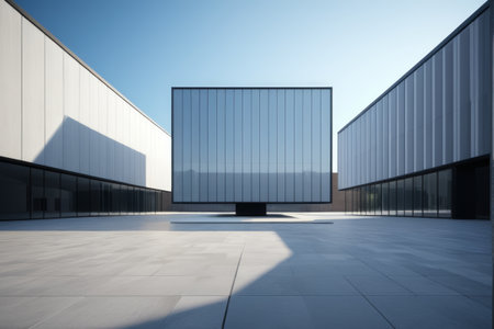 Outdoor scenes in modern minimalist architectureの素材