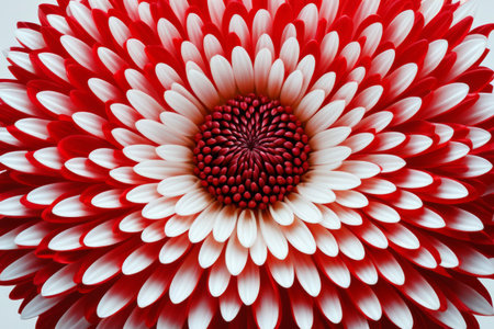 Close up of red and white flowersの素材