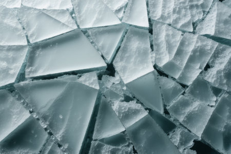Close up of broken iceの素材