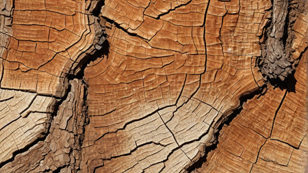 Close up of trunk cross section textureの素材
