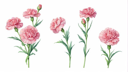 Pink Carnation Flower Materialの素材