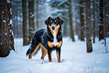 Dogs in the Snow Forestの素材