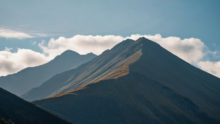 Outdoor natural scenery and panoramic views of the mountainsの素材