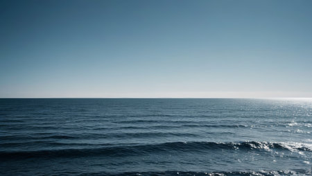 Vast sea and blue sky sceneryの素材