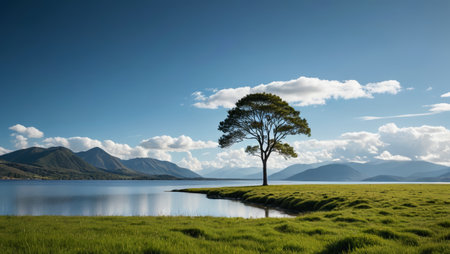Lone Tree Nature by the Lakeの素材