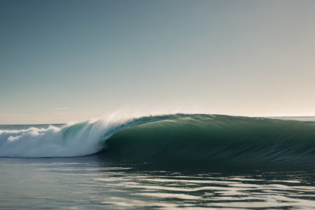 Ocean wave on a sunny day. Bali island. Indonesia.の素材