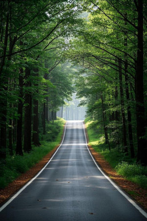 Forest Road Natural Sceneryの素材