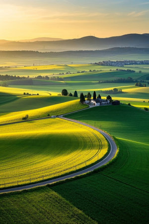 Pastoral scenery, rural field sceneryの素材