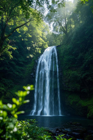 Waterfall natural landscape in forestの素材