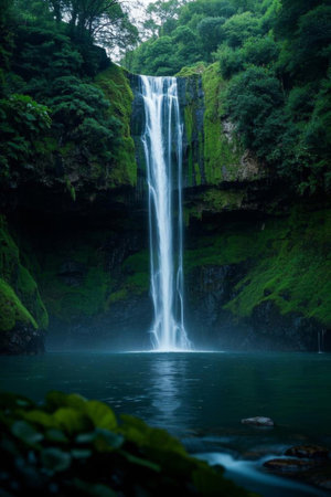 Waterfall natural landscape in forestの素材