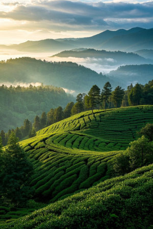 Mountain Tea Garden Natureの素材