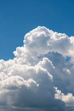 Magnificent cloud landscape with blue sky and white cloudsの素材
