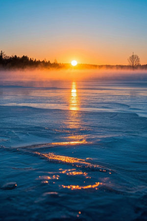 Sunrise on the iceの素材