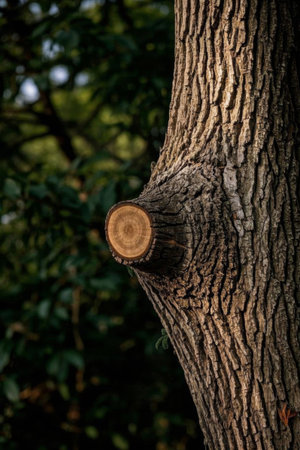Close up of the trunk stumpの素材