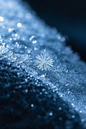 Macro Snowflake Ice Crystal Close upの素材
