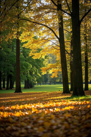 Autumn Park Forest Landscapeの素材