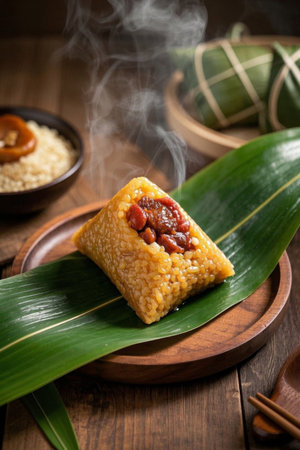 Close up of traditional rice dumplingsの素材