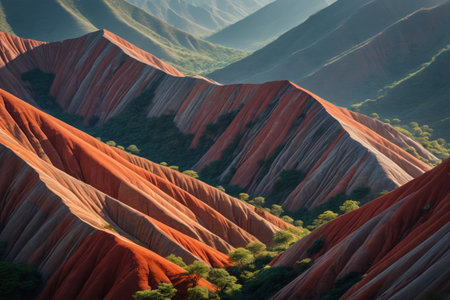 Zhangye Colorful Mountains Natural Sceneryの素材