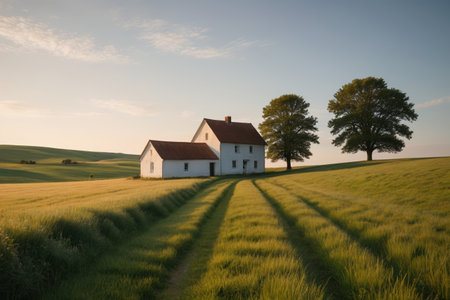 Pastoral Country Cottage Landscapeの素材