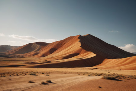 Sand dune landscape in the vast desertの素材