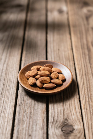 Still Life with Almond Nuts on a Wooden Plateの素材