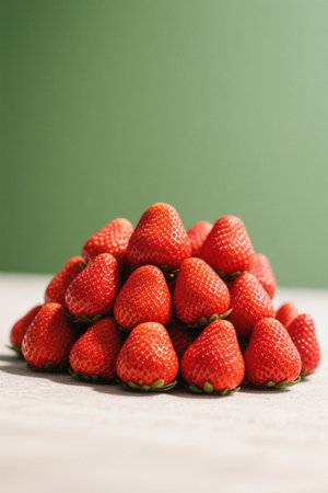 Stacked fresh strawberriesの素材