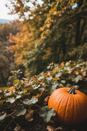 Autumn Outdoor Pumpkin Still Life Materialの素材