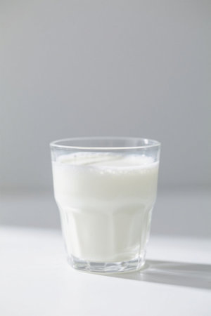 White milk drink in glassの素材