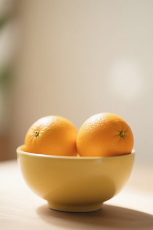 Fresh oranges in a bowlの素材