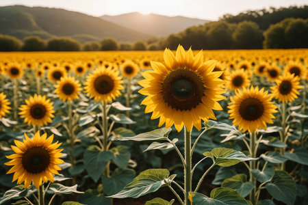 Sunflower Field Scenic Natural Landscapeの素材