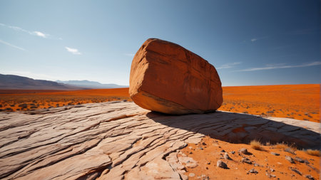 Huge rocky natural scenery in the desertの素材