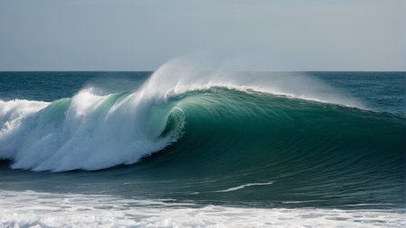 Huge waves in the seaの素材