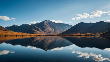 Natural scenery with mountains and riversの素材