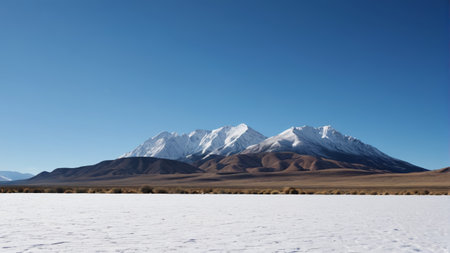Panoramic view of Snow Mountain natureの素材