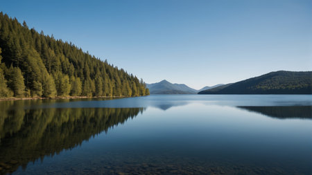 Forest Lake natural sceneryの素材