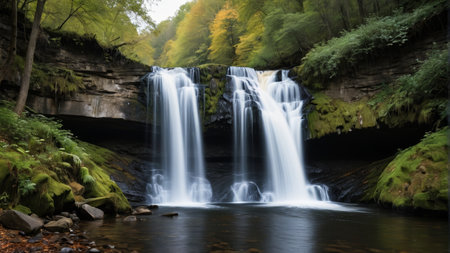 Waterfall in the forest natural sceneryの素材