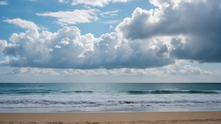 Sea beach sky ocean sceneryの素材