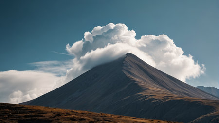 Natural scenery of mountains and cloudsの素材