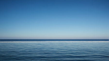 Vast sea and blue sky sceneryの素材