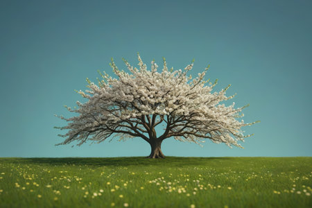 Flowering trees in bloom in the wildernessの素材