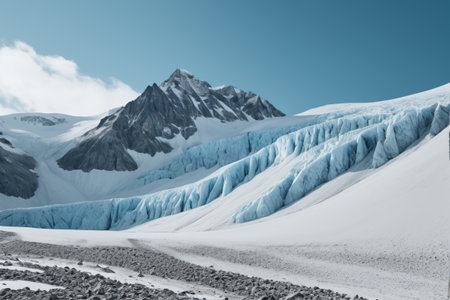 Snow Mountain Glacier Natural Landscapeの素材