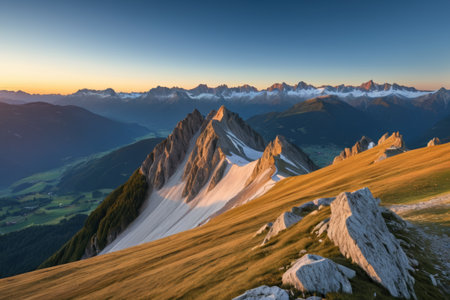 Panoramic view of mountain natureの素材