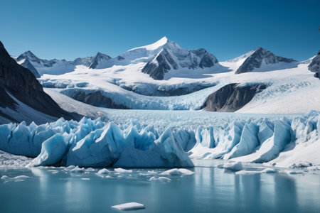 Glacier Snow Mountain Natural Landscapeの素材