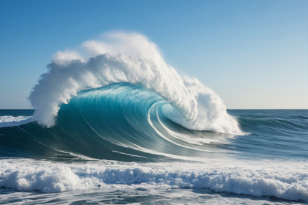 Blue Ocean Huge Wave Landscapeの素材