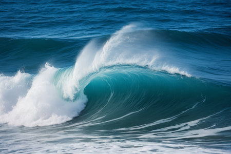 Waves surging in the blue oceanの素材